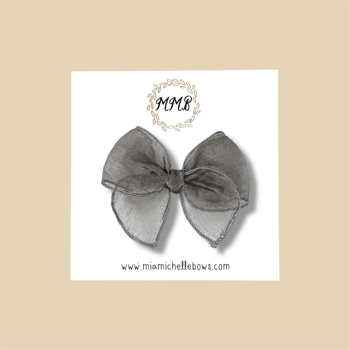 Silver Gray Sheer Fairytale Bow