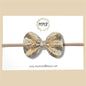 Gold Speckled Genuine Leather Bow