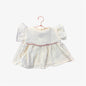 Doll—Cream Dress with Pink Sparkle Piping