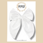 White Swiss Dot Fairytale Bow