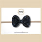 Black Glitter Bow