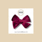 Velvet Bow in Dark Red