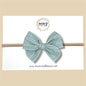 Seafoam & Silver Plaid Fairytale Bow
