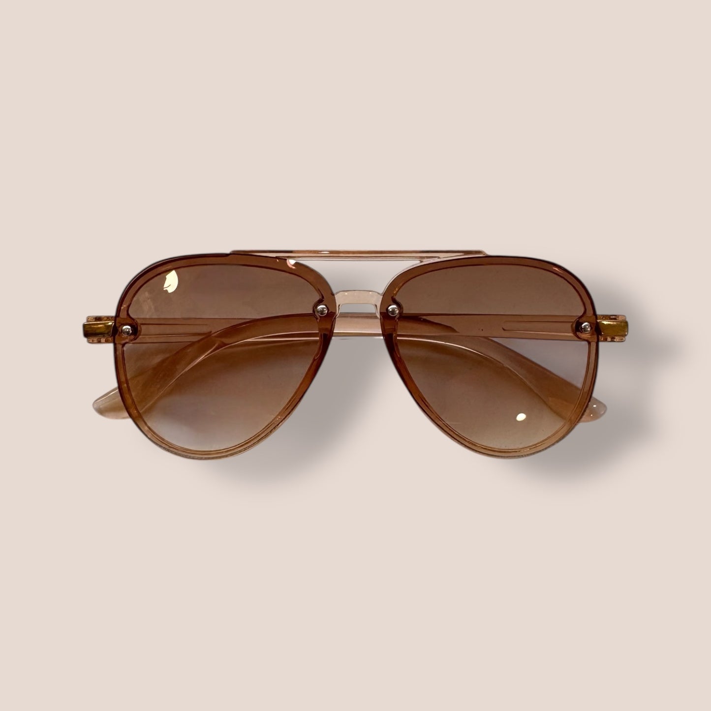 Kids Brown Aviator Sunglasses