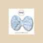 Blue Sparkle Swirl Genuine Leather Bow