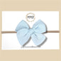 Hand-tied Gauze Bow in Sky Blue