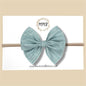 Seafoam & Silver Plaid Fairytale Bow