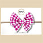 Bright Pink Gingham Fairytale Bow