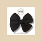 Hand-tied Gauze Bow in Black