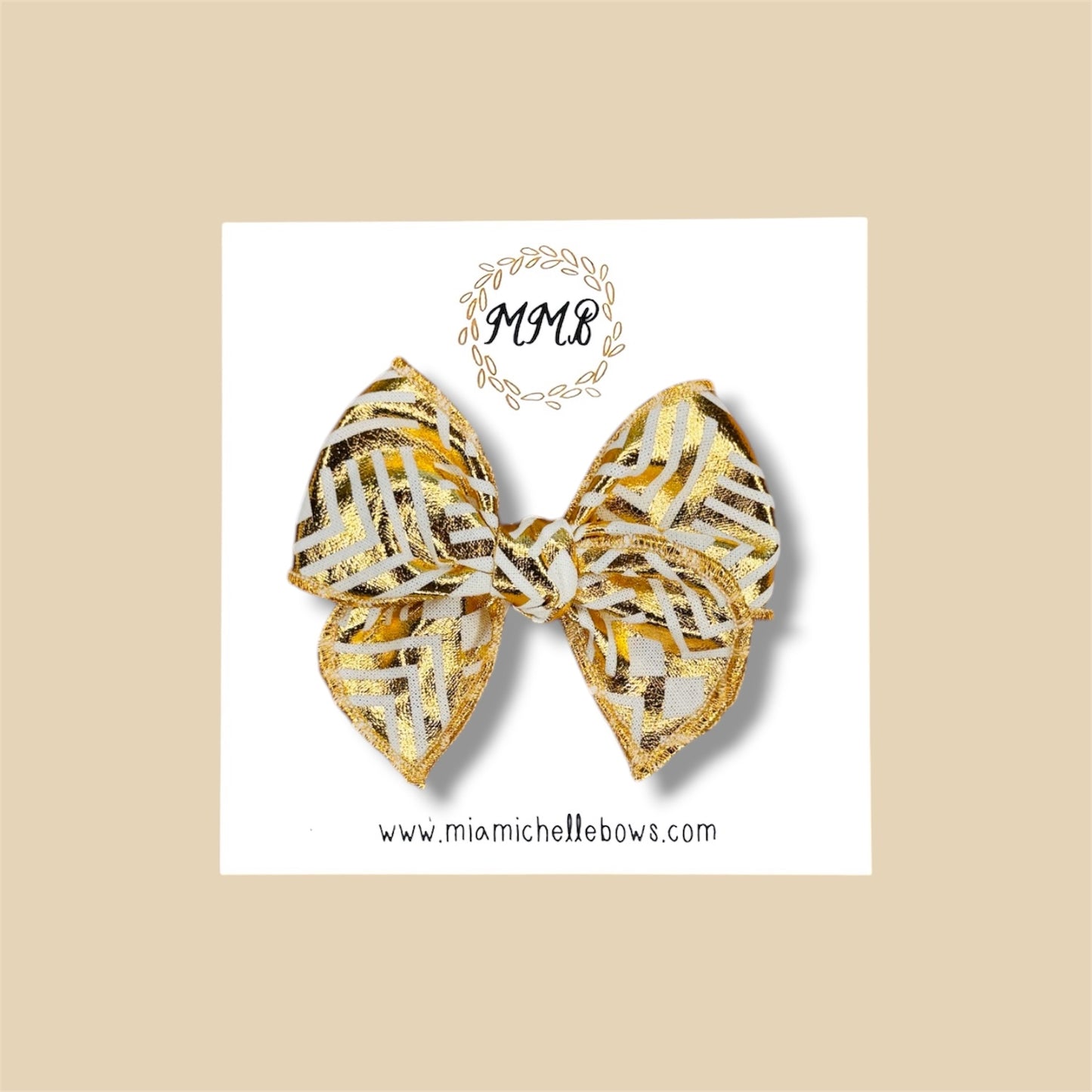 Gold Geometric Fairytale Bow