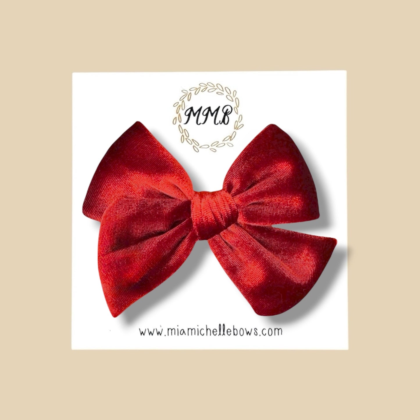 Velvet Bow in Red