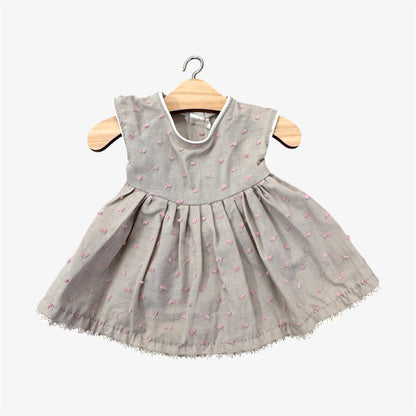 Doll—Paola Reina Swiss Dot Dress and Fur Teddy Bear Ear Jacket