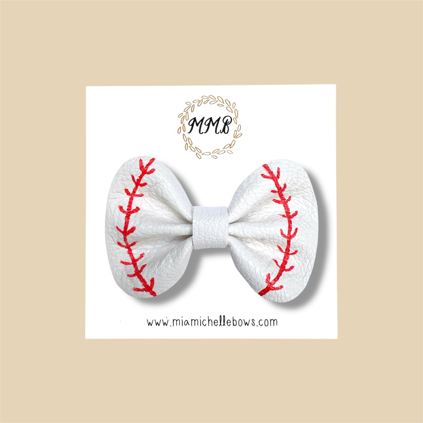 Baseball Genuine Leather Bow