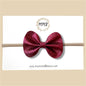 Dark Red Glitter Bow