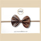 Brown Disco Glitter Bow