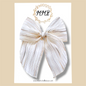 Sheer Neutral Striped Fairytale Bow