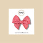 Coral Linen Fairytale Bow