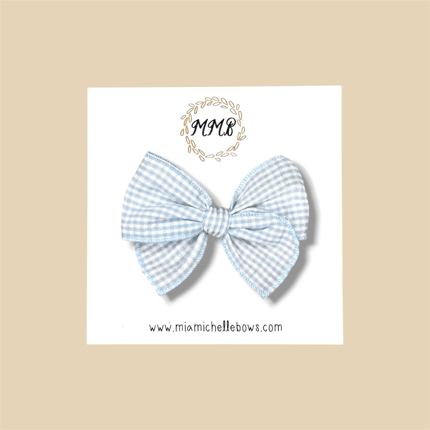 Baby Blue Gingham Fairytale Bow