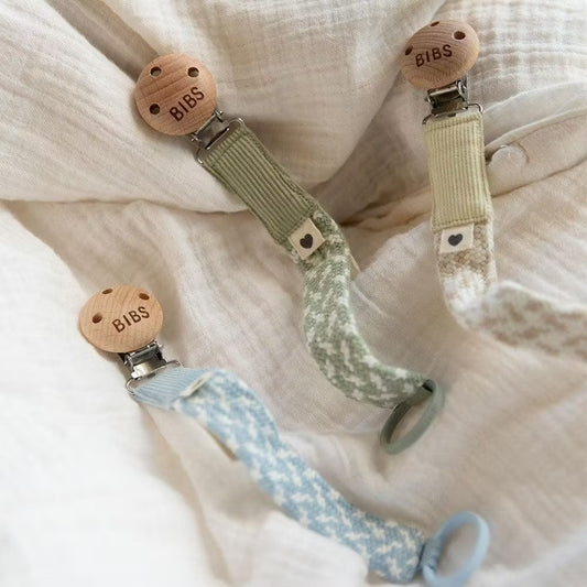 Bibs Woven Pacifier Clip