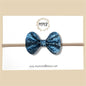 Denim Blue Glitter Bow