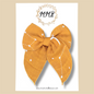 Mustard Stars Gauze Fairytale Bow