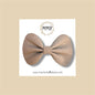 Tan Suede Vegan Leather Bow
