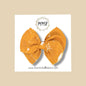 Mustard Stars Gauze Fairytale Bow