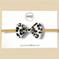 White Leopard Glitter Bow