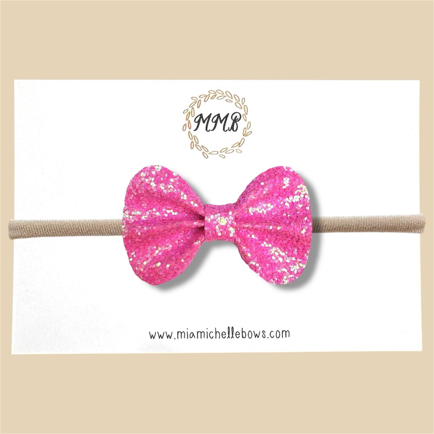 Hot Pink Glitter Bow