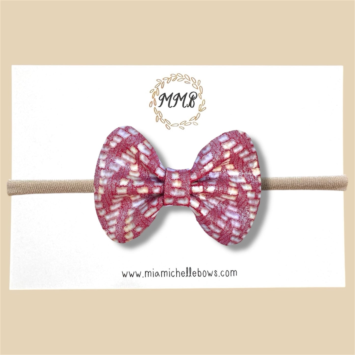 Red Mod Genuine Leather Bow