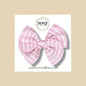 Pink & Silver Stripe Fairytale Bow