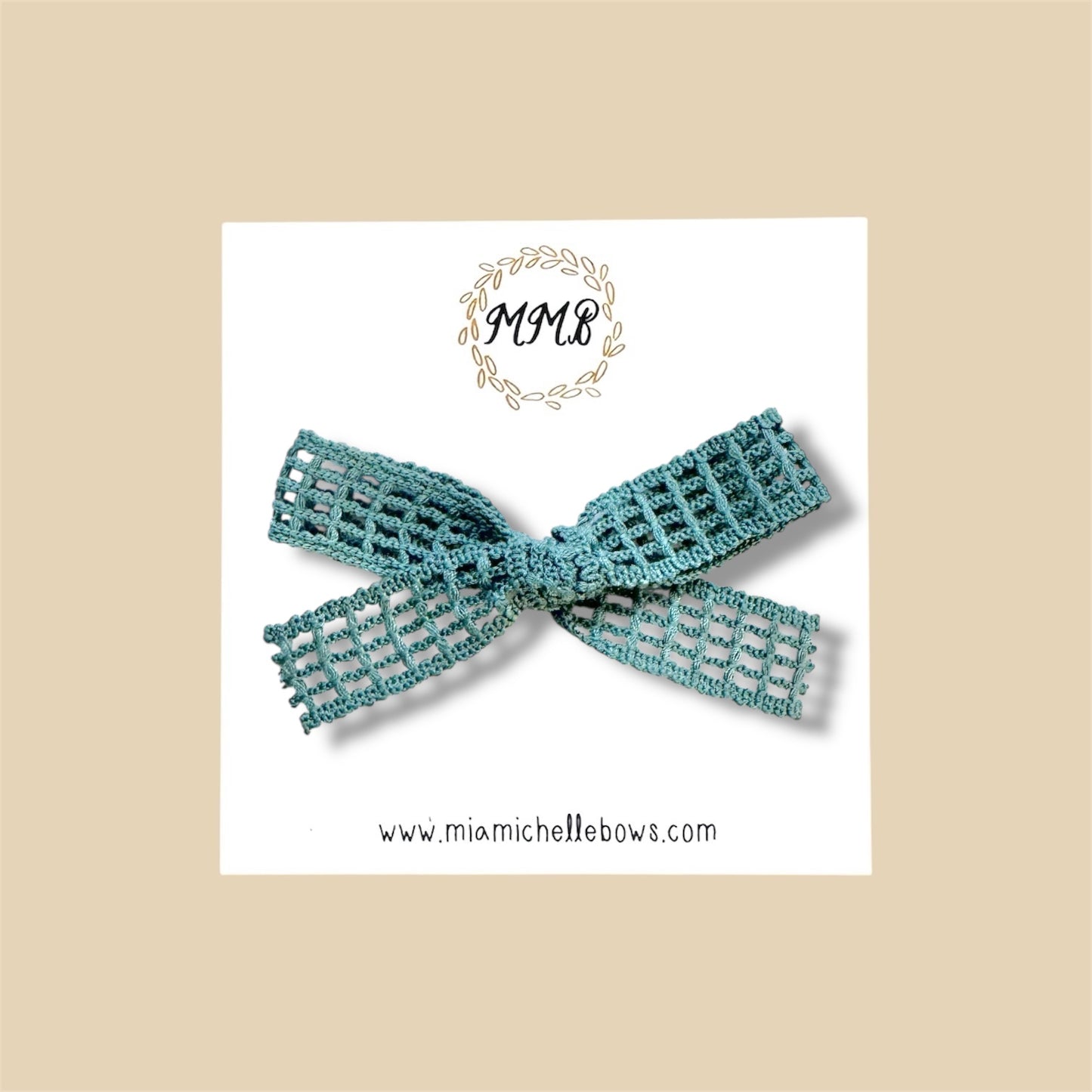 Skinny Lace Bow in Deep Teal
