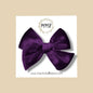 Velvet Bow in Plum