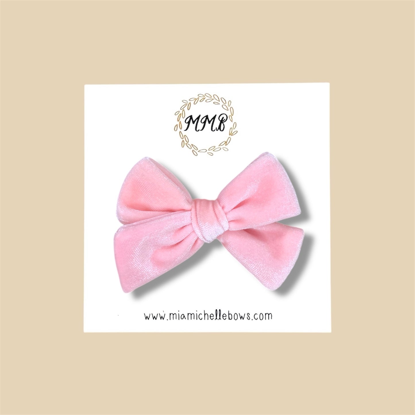 Velvet Bow in Pink