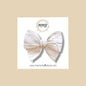 Sheer Neutral Striped Fairytale Bow