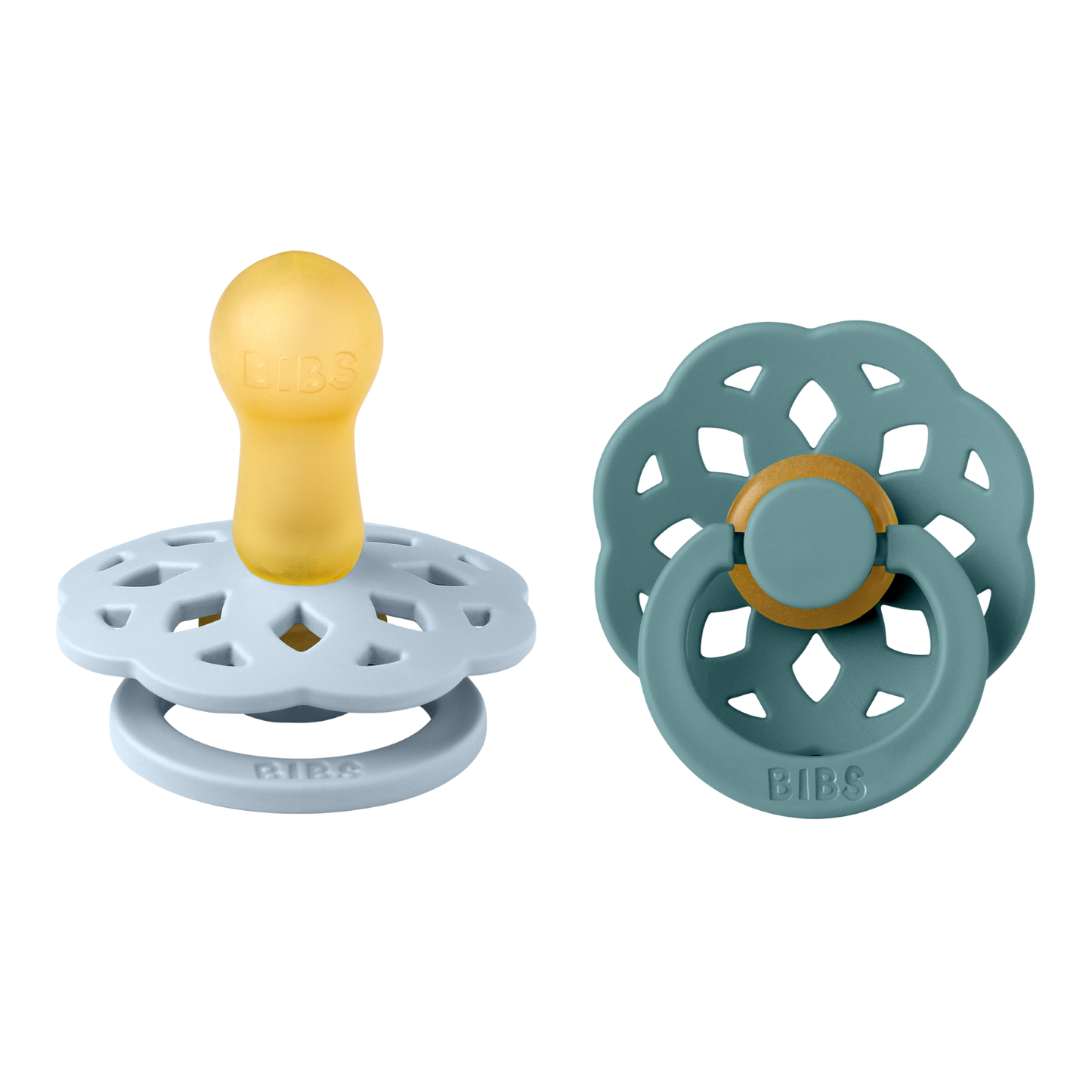 Bibs Boheme Pacifier 2 Pack- Baby Blue/ Island Sea