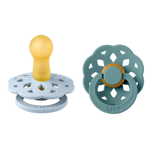 Bibs Boheme Pacifier 2 Pack- Baby Blue/ Island Sea