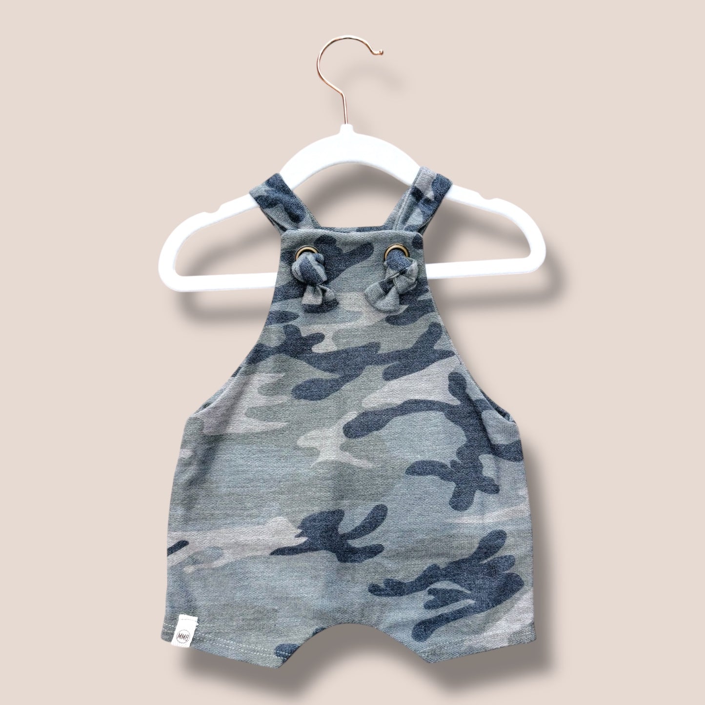 Handmade Camo Knotted Overalls