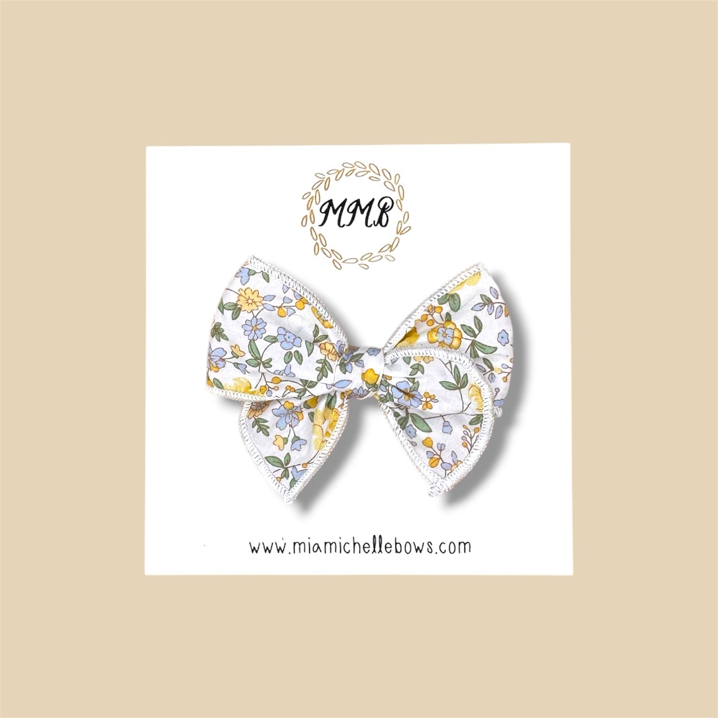 Marigold Floral Fairytale Bow