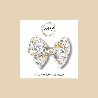 Marigold Floral Fairytale Bow