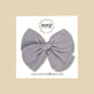 Hand-tied Gauze Bow in Gray