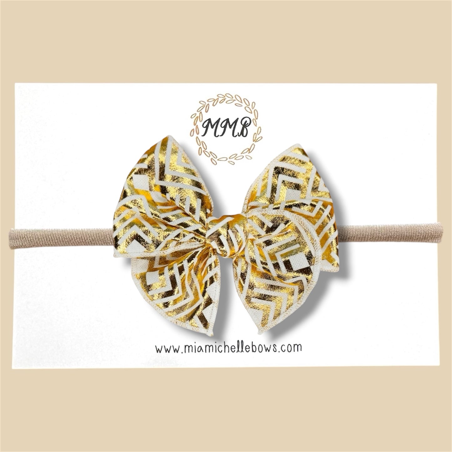 Gold Geometric Fairytale Bow