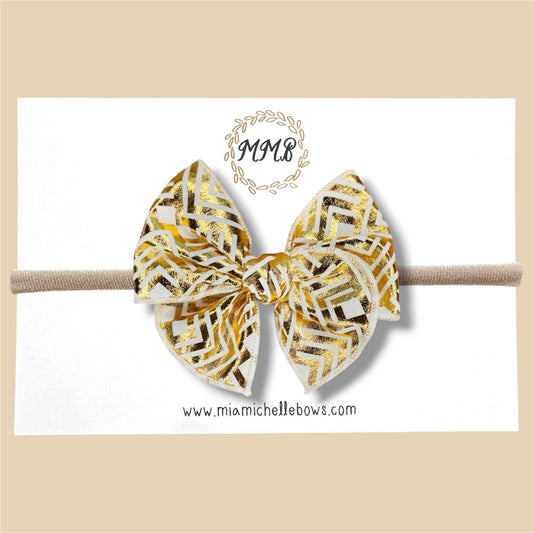 Gold Geometric Fairytale Bow