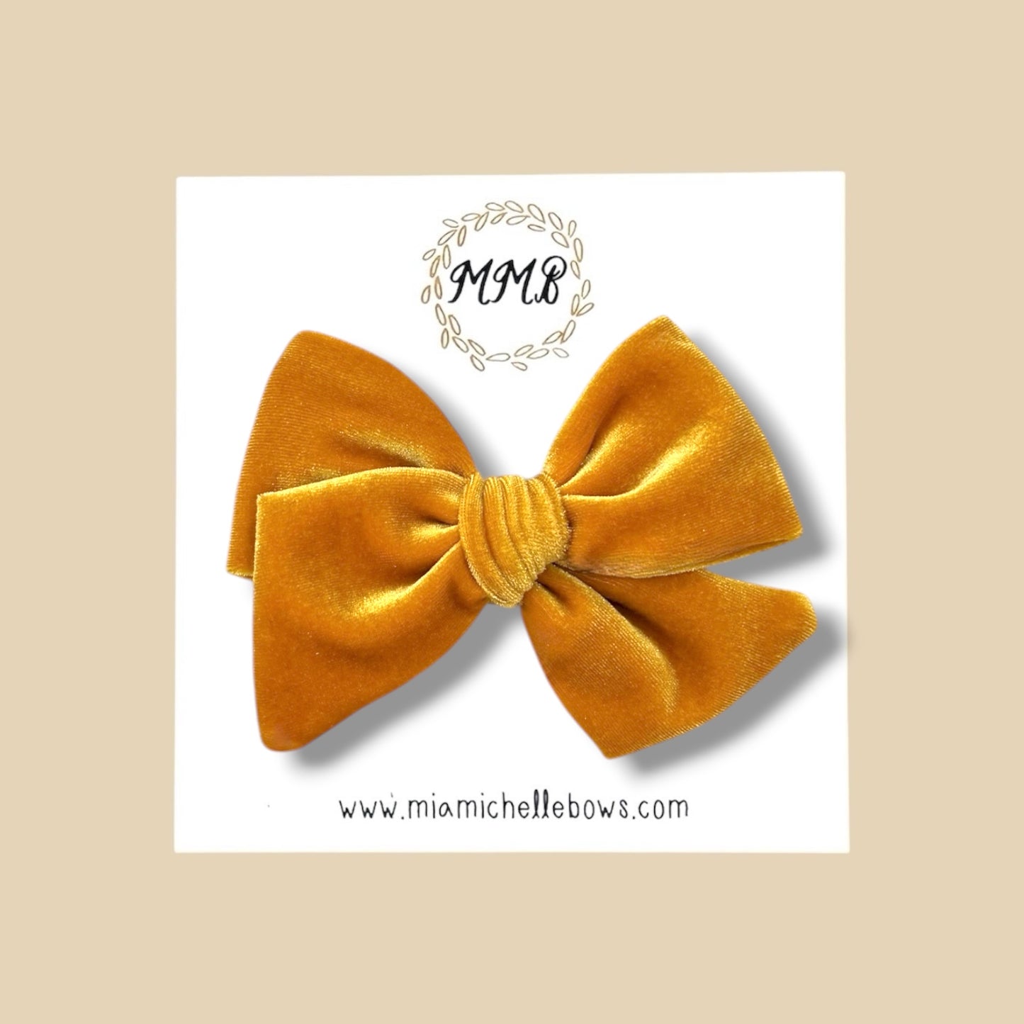 Velvet Bow in Sunflower