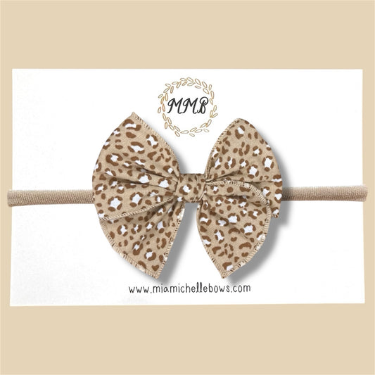 Muted Leopard Fairytale Bow
