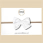 Velvet Bow in White