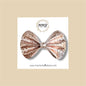 Rose Gold Geometric Vegan Leather Bow