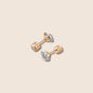 8 mm Double Sided CZ Screw Back Stud Earrings