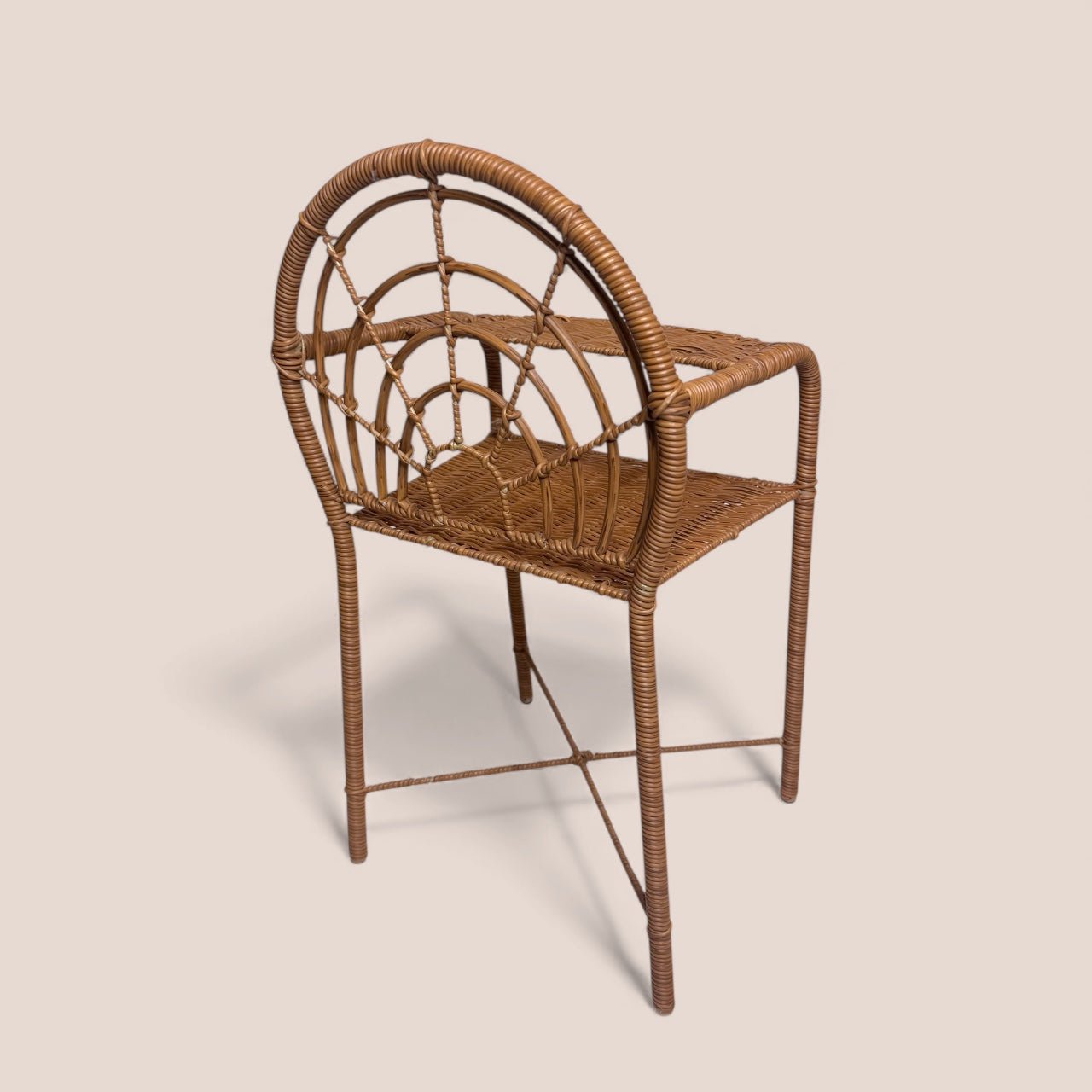 High Chair- Faux Rattan Doll Furniture