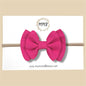 Double Layer Gauze Bow in Magenta